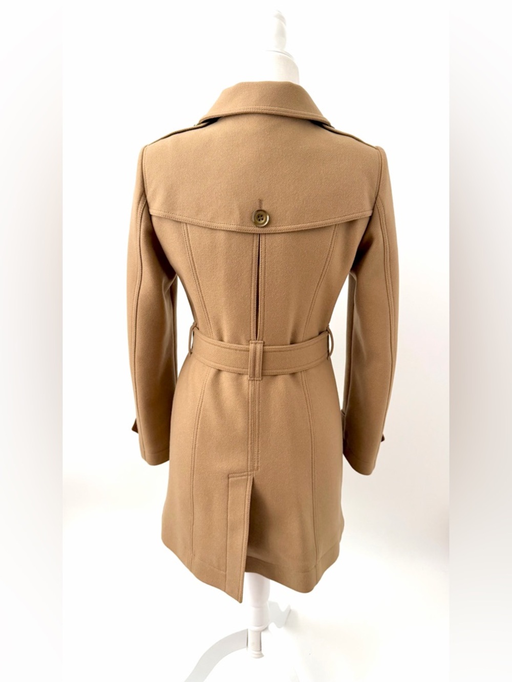 BURBERRY | Camel Wool Daylesmoore Heritage Military Trench Coat Belted US 6 - Picture 8 of 15